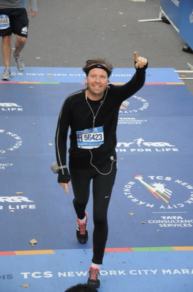 Hans Voorn finishte de New York Marathon